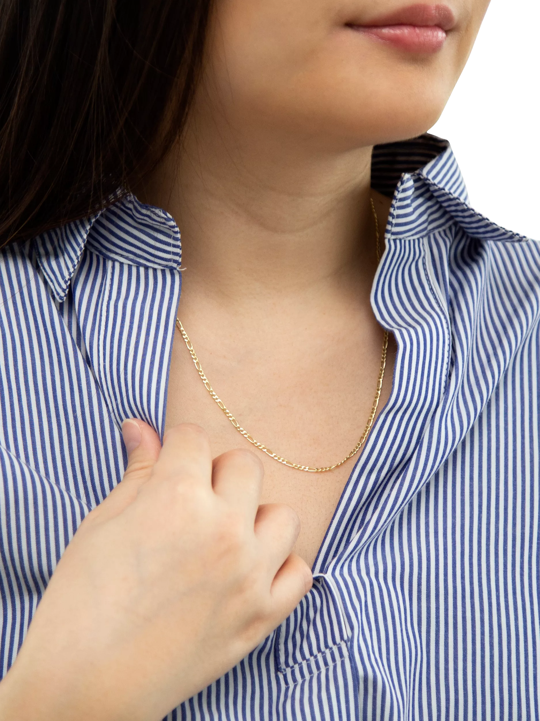 IBB 9ct yellow gold Figaro chain necklace - British product