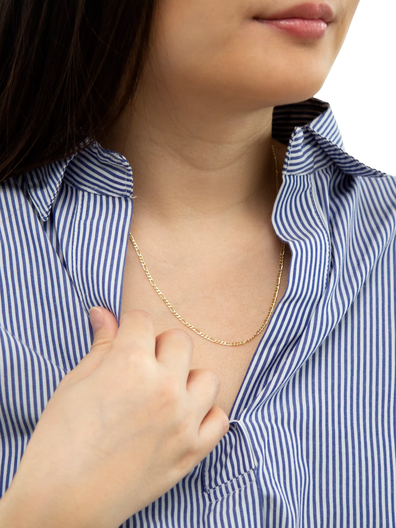 IBB 9ct yellow gold Figaro chain necklace - British product