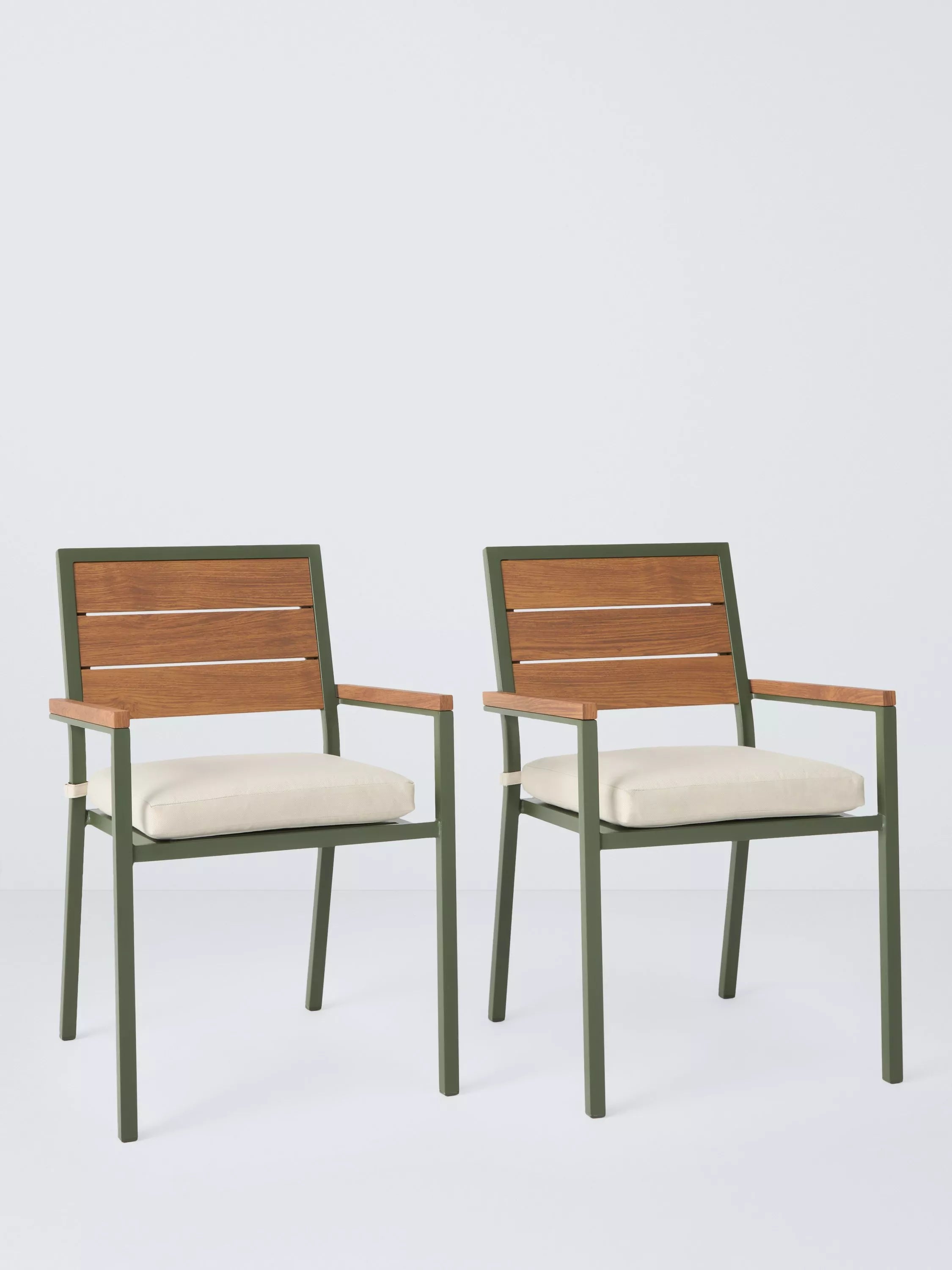 John Lewis Platform Garden Dining Armchair, Set of 2