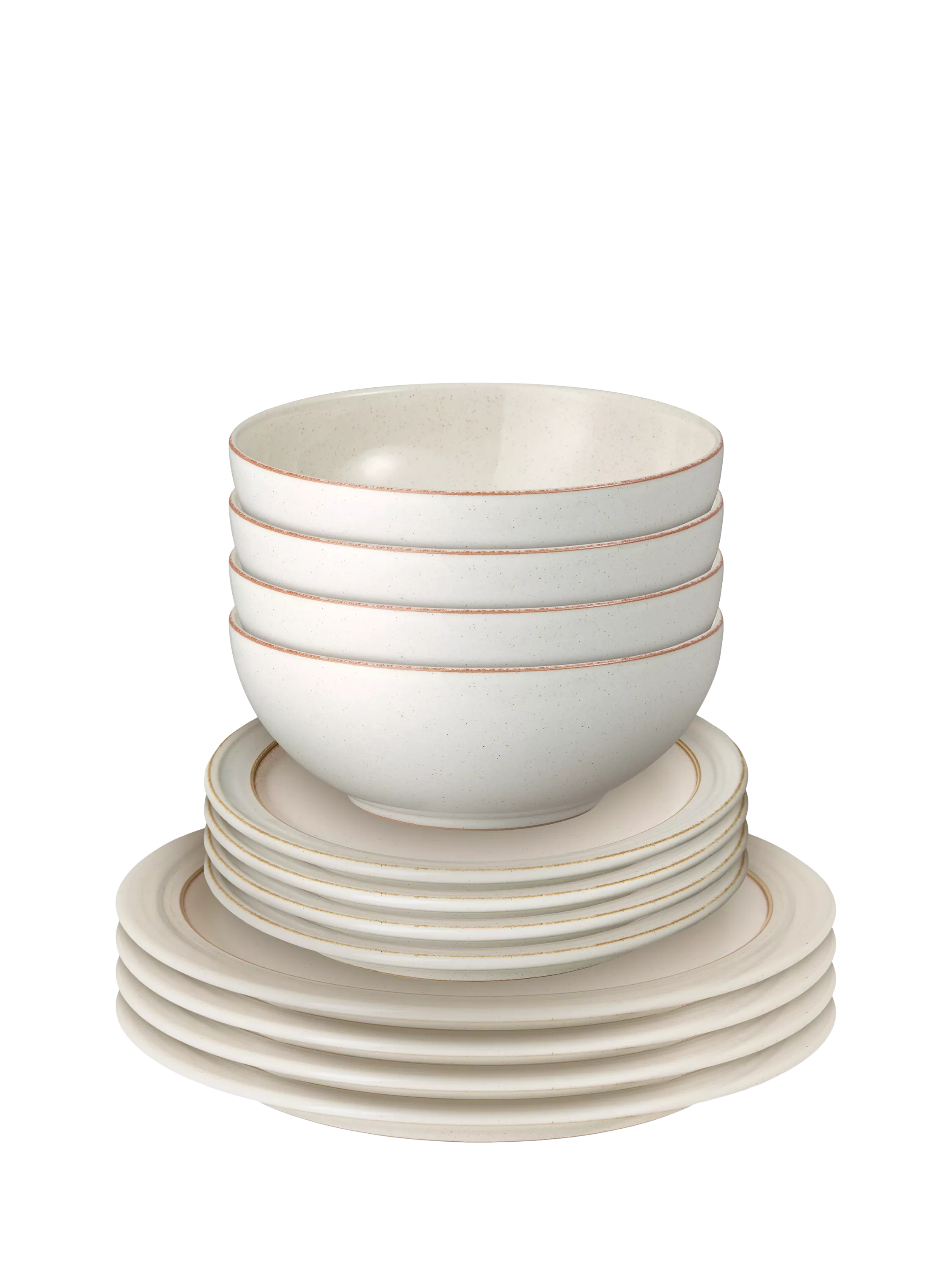 Denby Heritage Atrium stoneware dinnerware set Natural 12 piece - British product