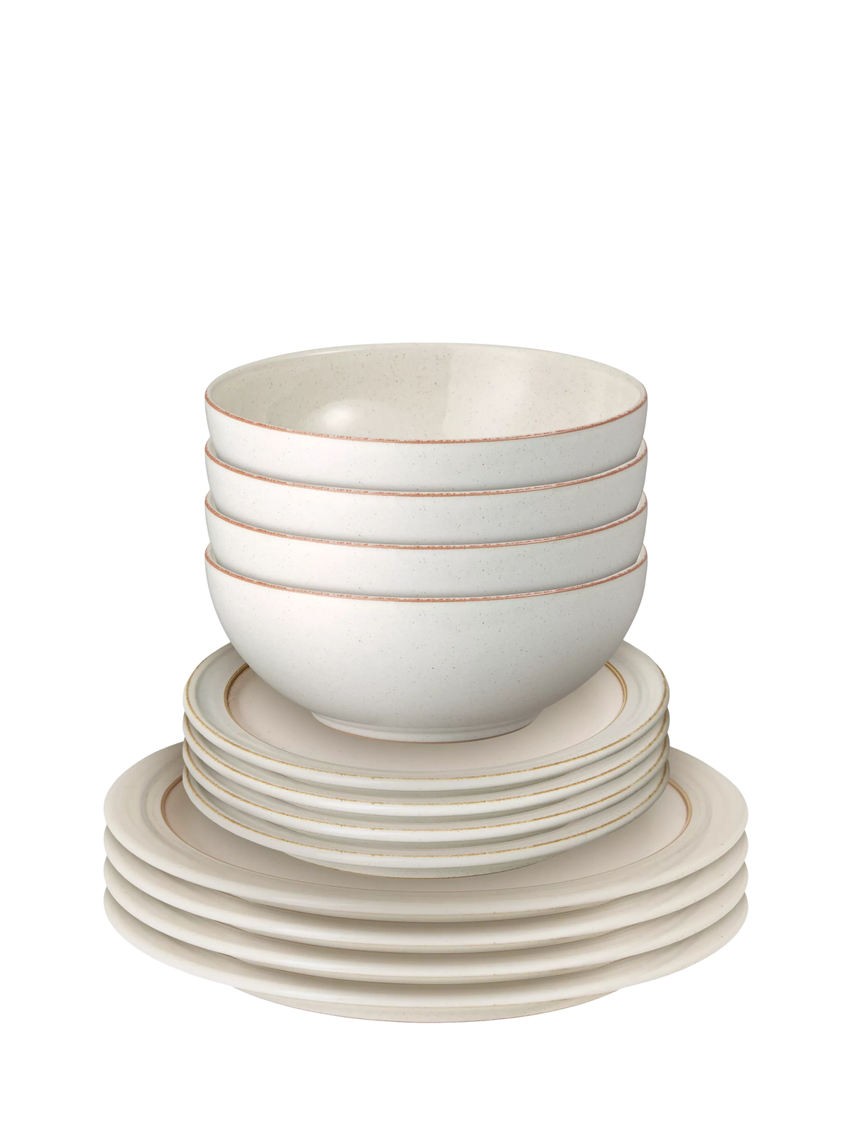 Denby Heritage Atrium stoneware dinnerware set Natural 12 piece - British product