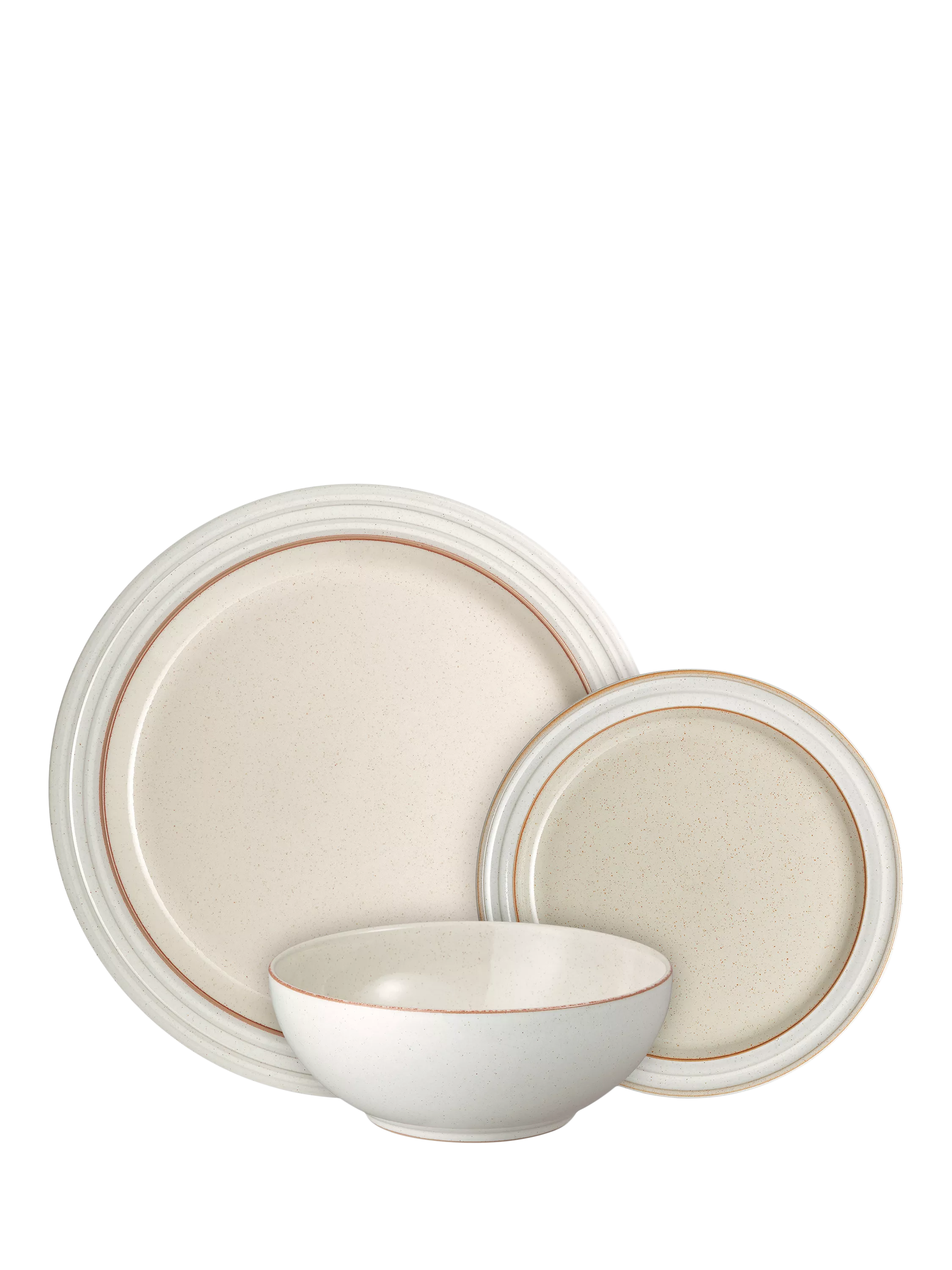 Denby Heritage Atrium stoneware dinnerware set Natural 12 piece - British product