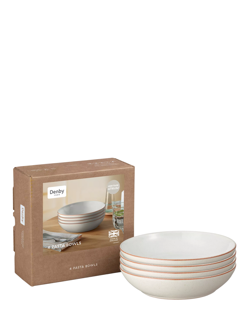 Denby stoneware pasta bowl set of 4 in Natural - British product