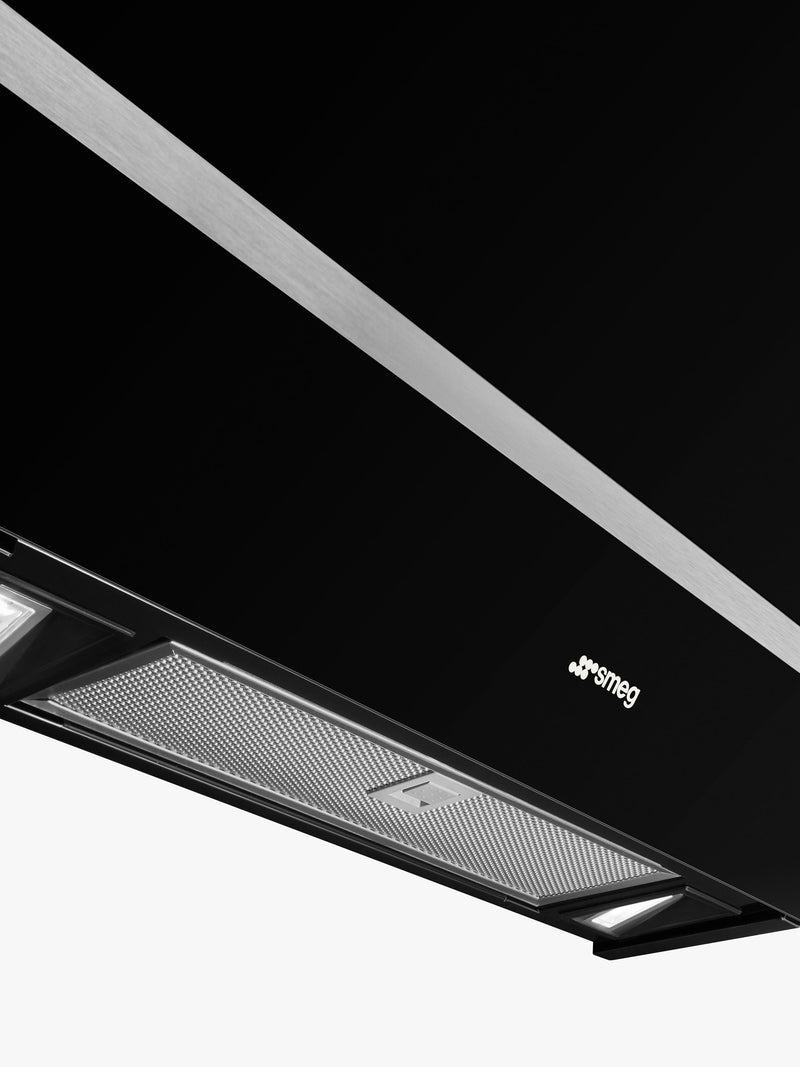Smeg KV28N black 90cm wall cooker hood - British product
