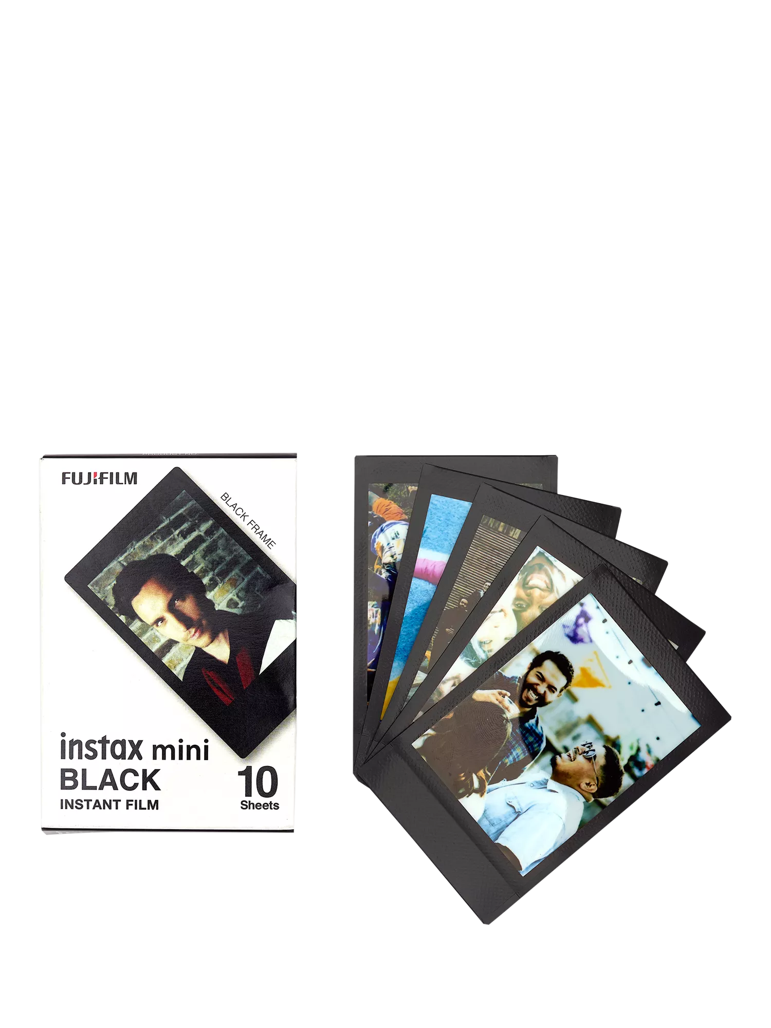 instax Mini Film bundle black frame blue marble monochrome (British brand)