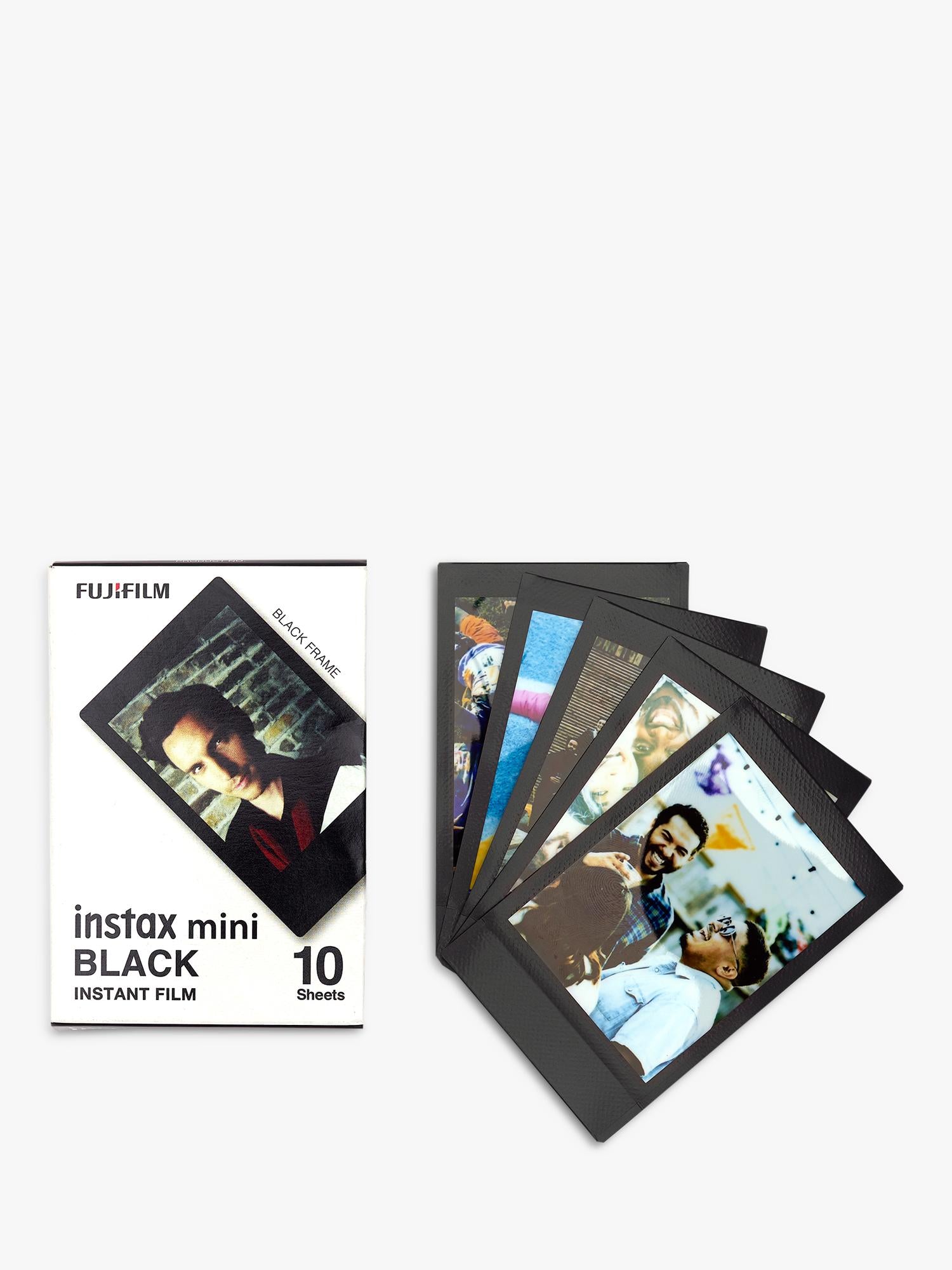 instax Mini Film bundle black frame blue marble monochrome (British brand)