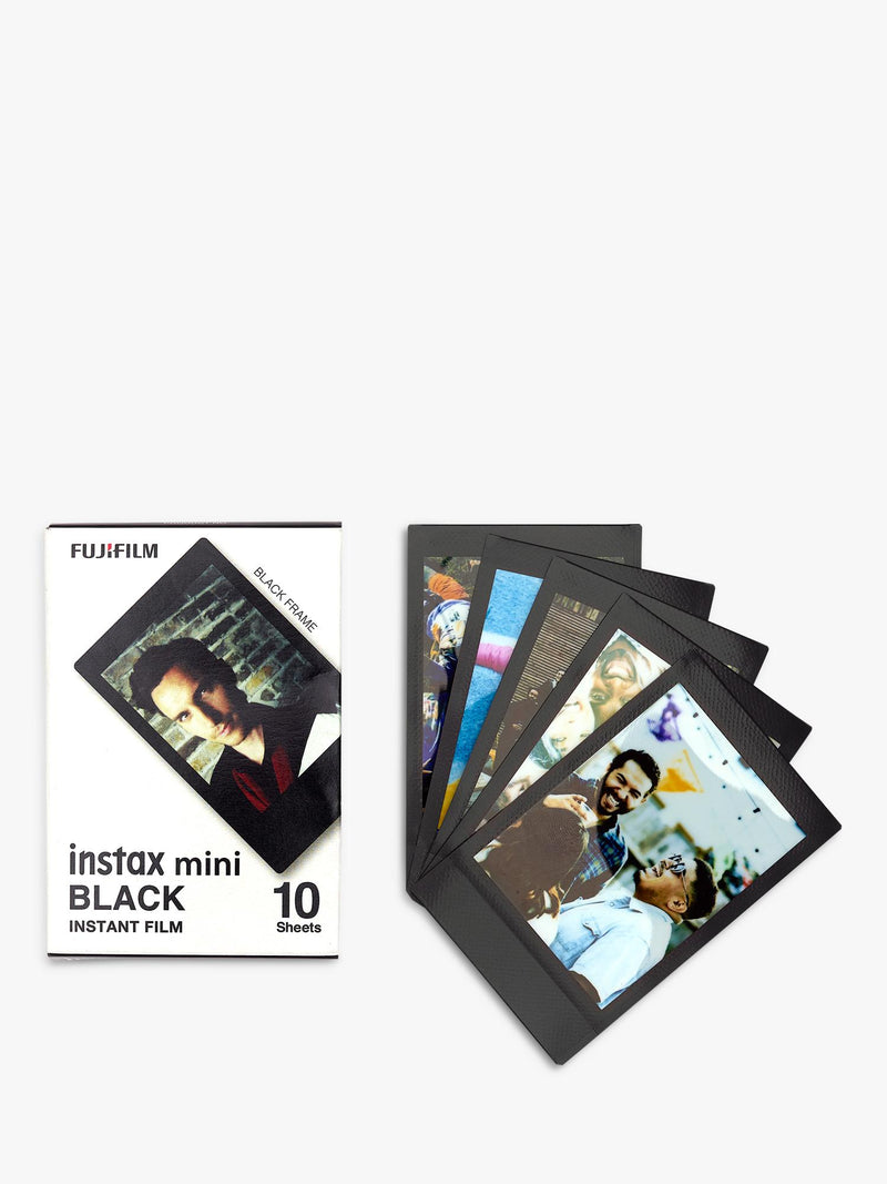 instax Mini Film bundle black frame blue marble monochrome (British brand)
