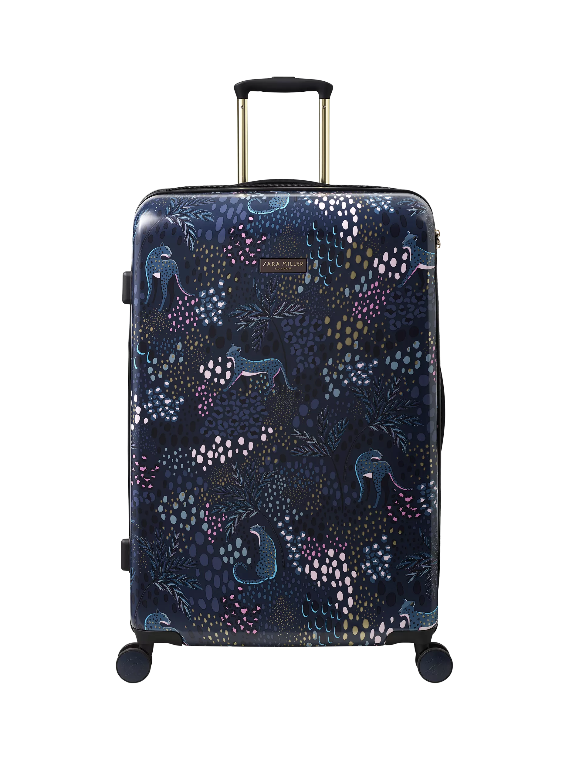 Sara Miller large suitcase Midnight Leopard 77cm 82L - British product