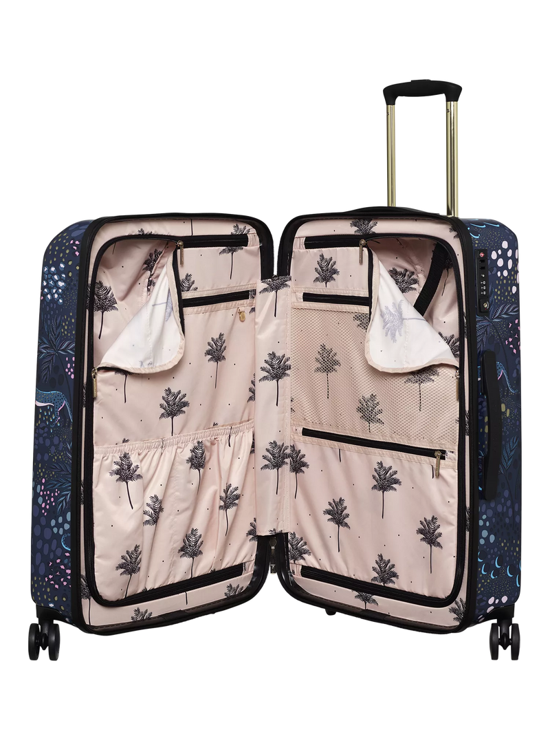 Sara Miller large suitcase Midnight Leopard 77cm 82L - British product