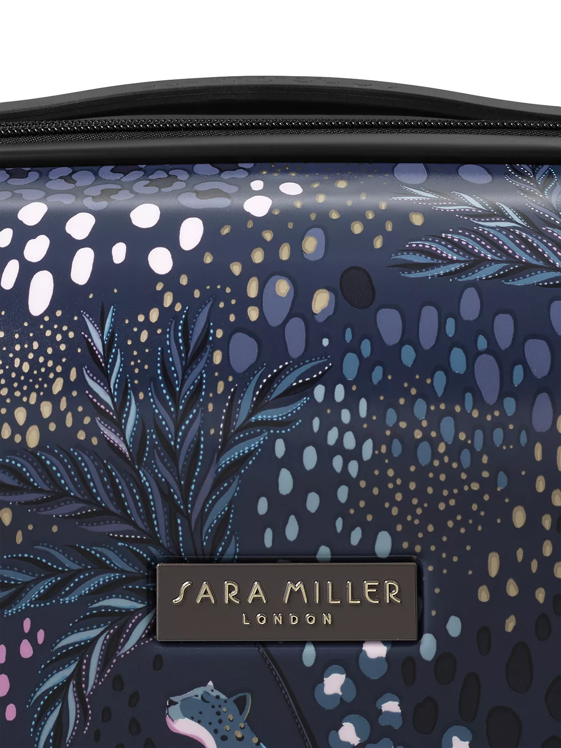 Sara Miller large suitcase Midnight Leopard 77cm 82L - British product
