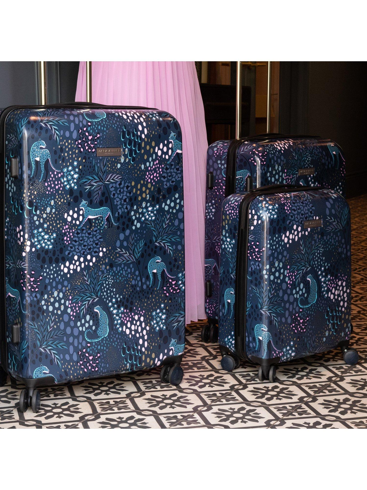 Sara Miller large suitcase Midnight Leopard 77cm 82L - British product