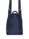 Sara Miller faux saffiano leather mini backpack Midnight Leopard, UK version