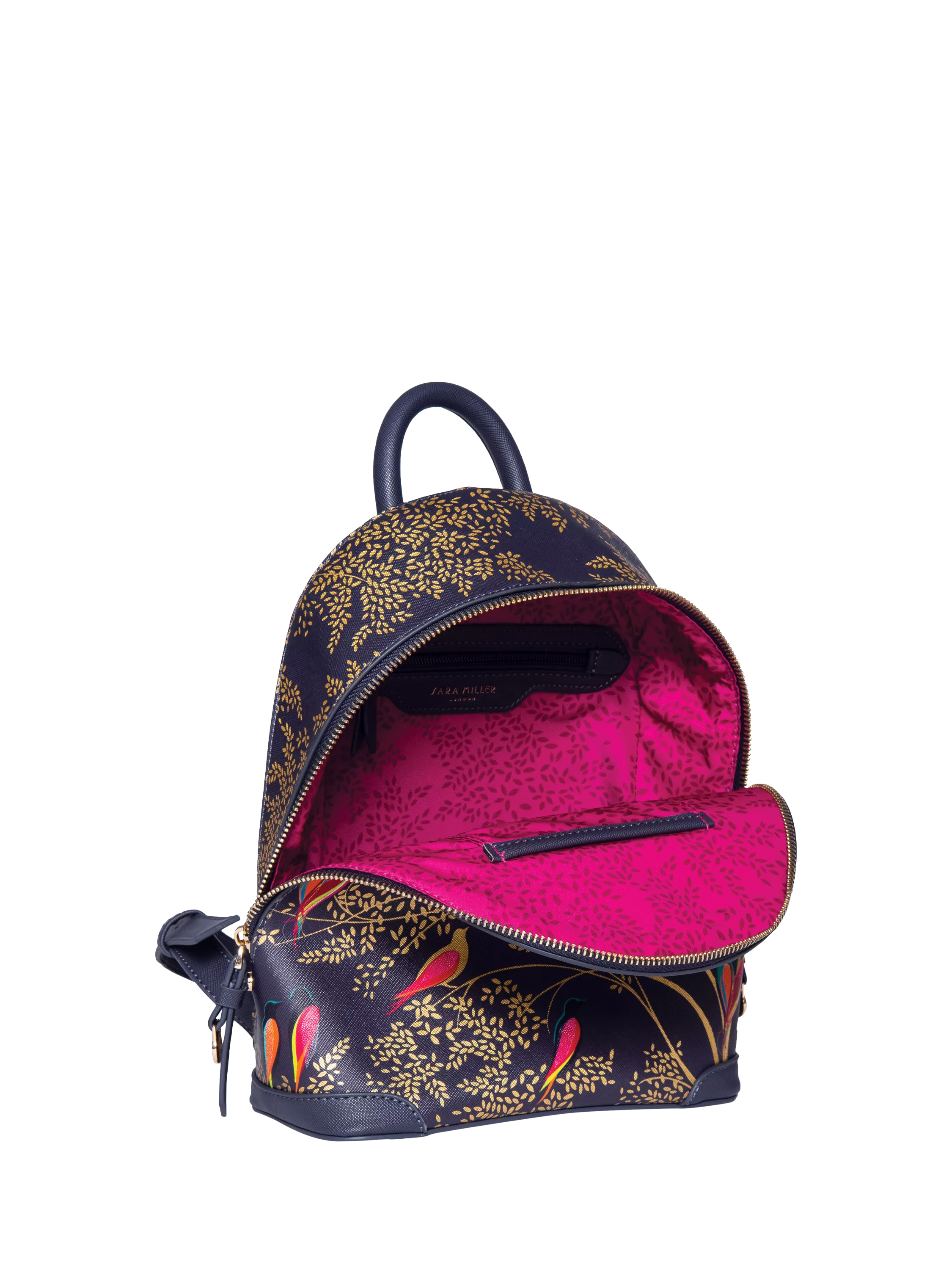 Sara Miller mini backpack Smokey Blue Birds, UK version