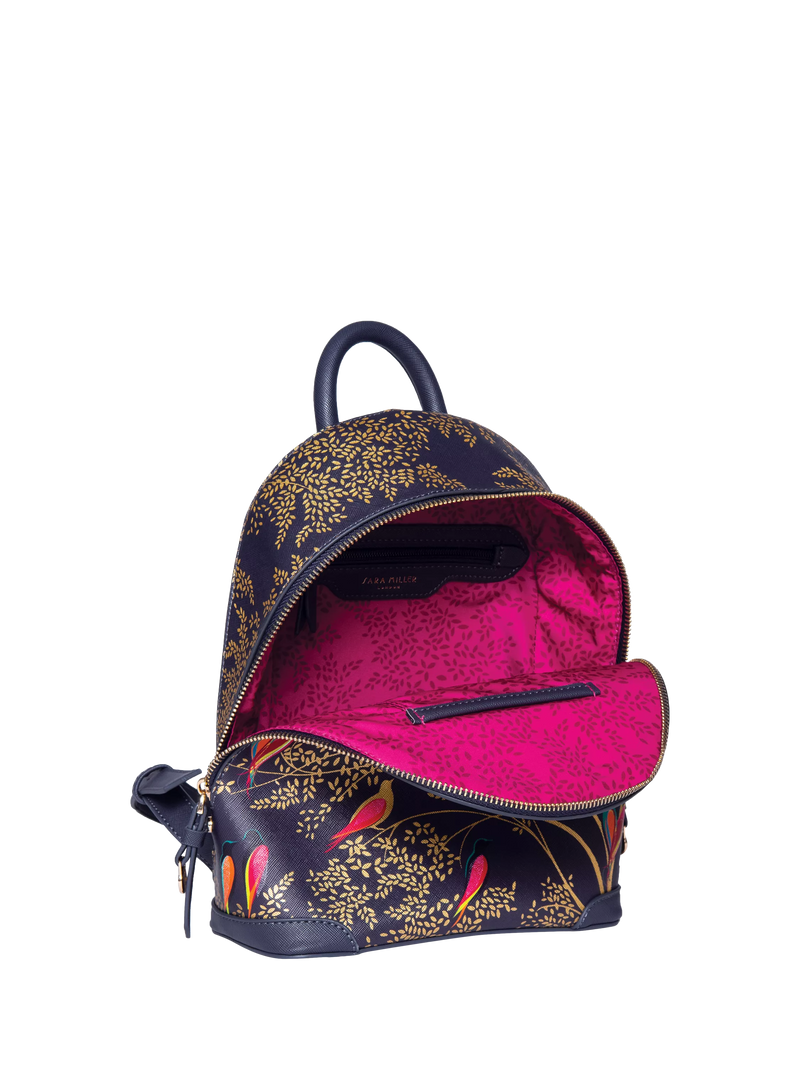 Sara Miller mini backpack Smokey Blue Birds, UK version