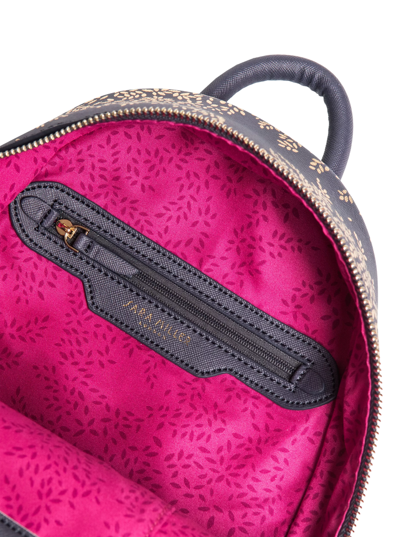 Sara Miller mini backpack Smokey Blue Birds, UK version