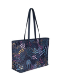 Sara Miller faux saffiano tote bag midnight leopard, imported from the UK