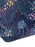 Sara Miller faux saffiano tote bag midnight leopard, imported from the UK