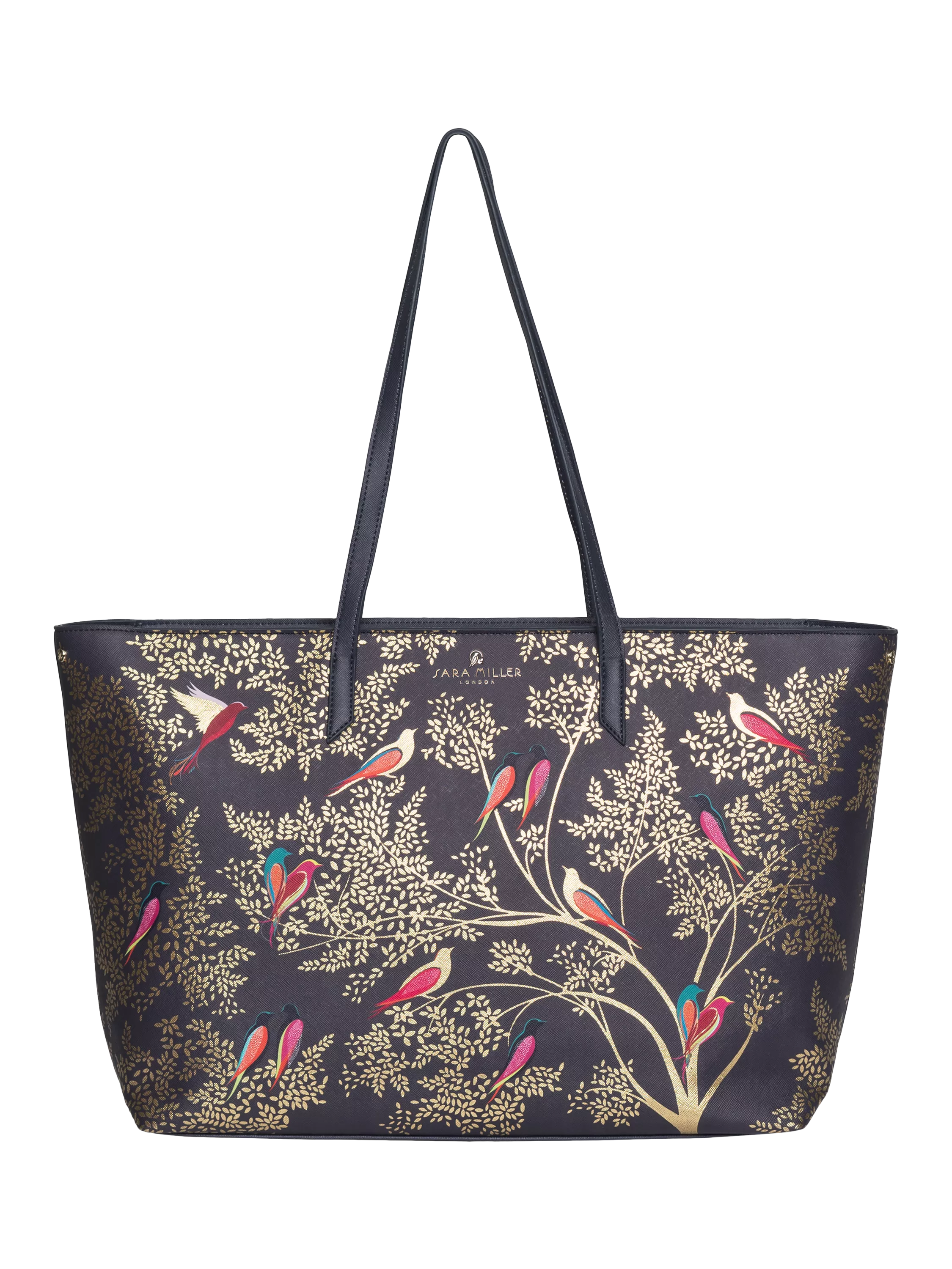 Sara Miller large tote bag Smokey Blue Birds (British brand)