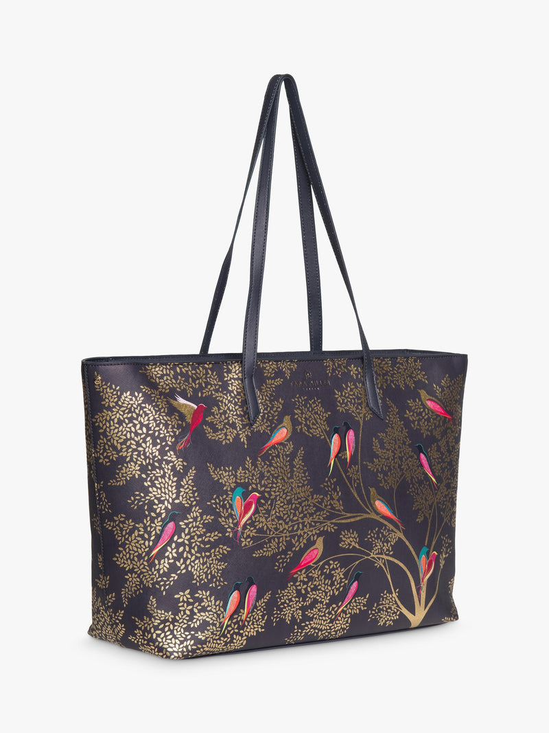 Sara Miller large tote bag Smokey Blue Birds (British brand)
