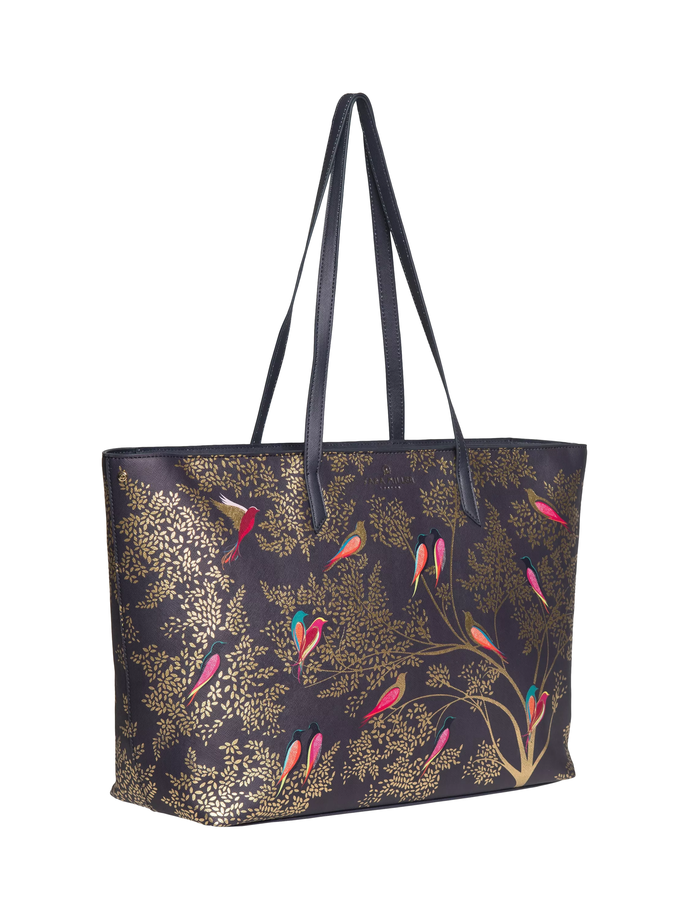 Sara Miller large tote bag Smokey Blue Birds (British brand)