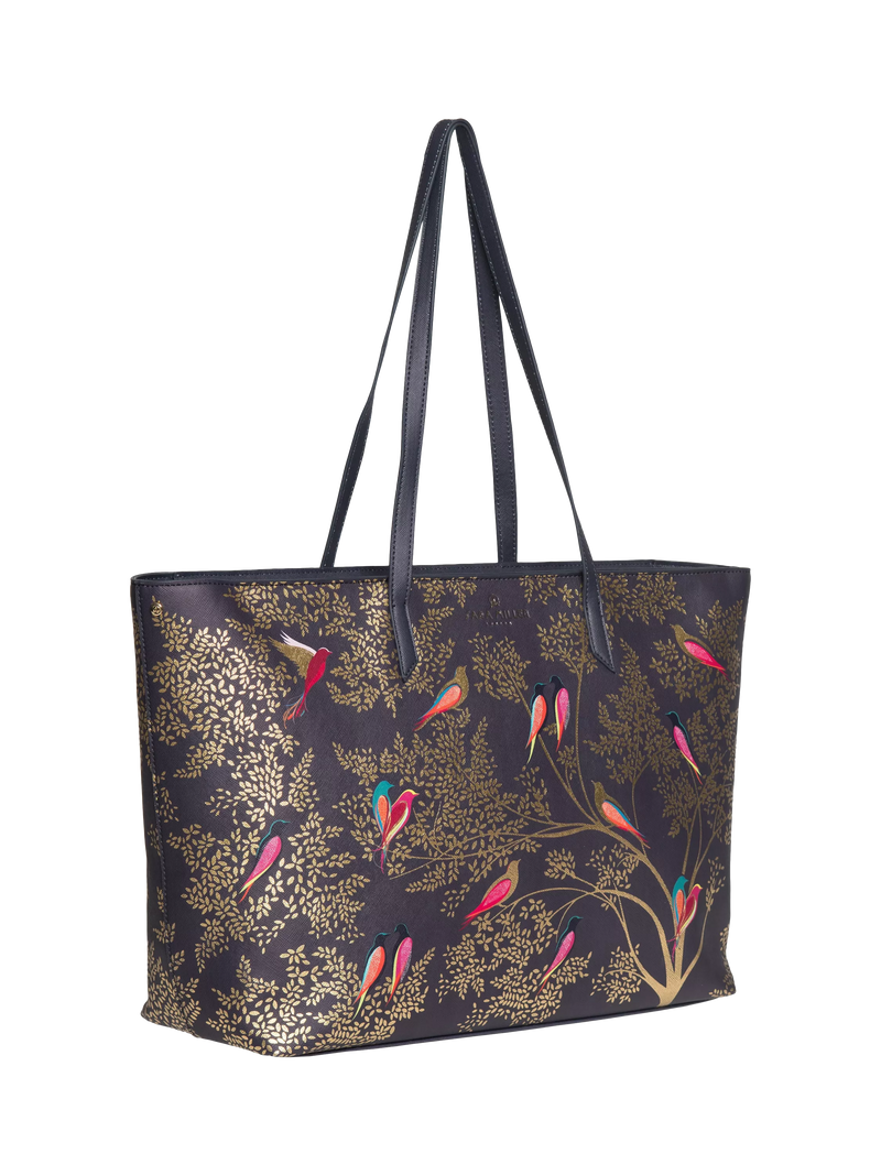 Sara Miller large tote bag Smokey Blue Birds (British brand)