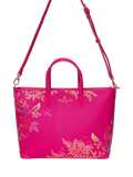 Sara Miller medium faux saffiano leather tote bag Pink Chelsea - British product