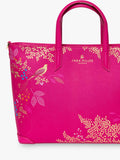 Sara Miller medium faux saffiano leather tote bag Pink Chelsea - British product
