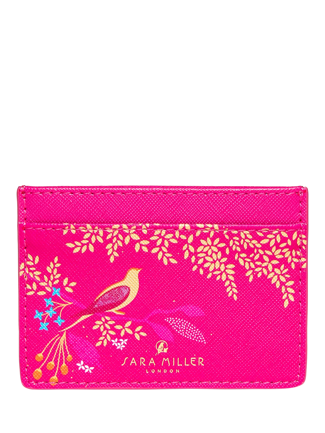 Sara Miller Chelsea faux saffiano leather card holder pink (British brand)