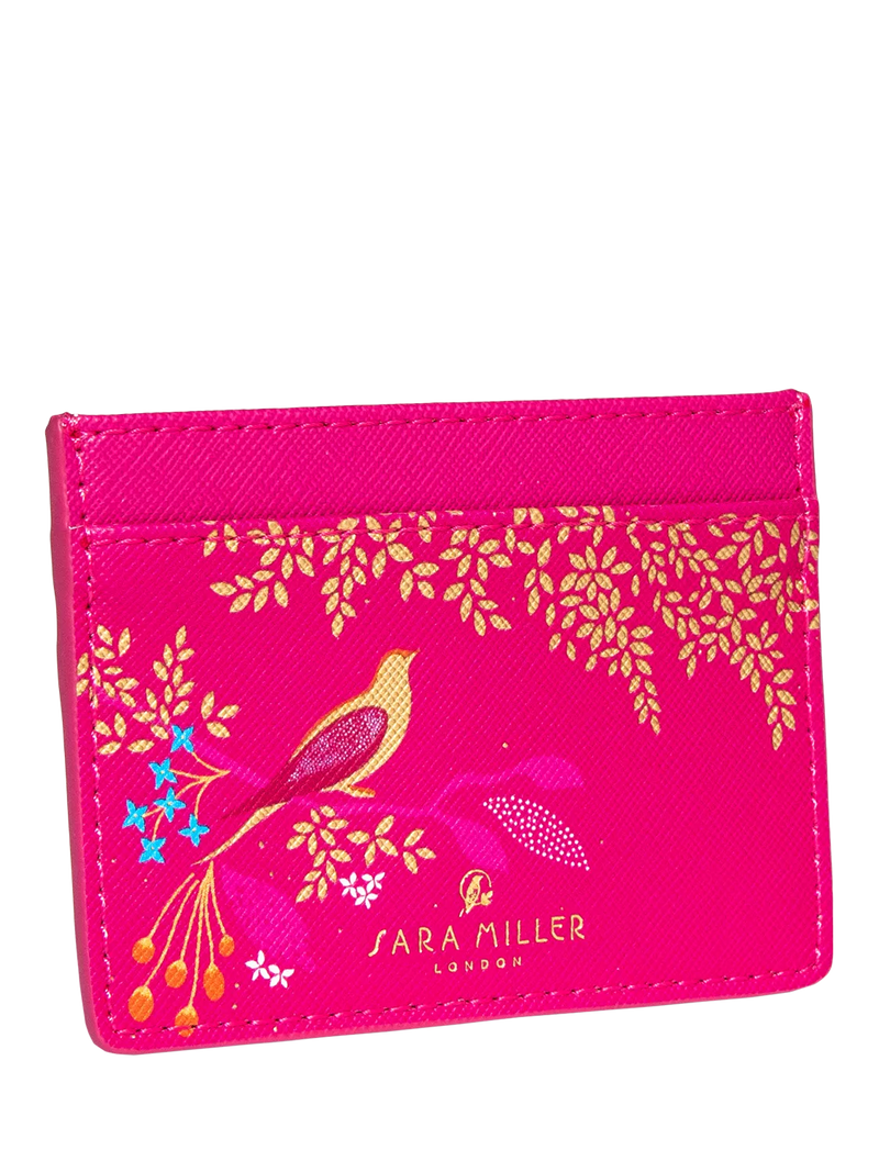 Sara Miller Chelsea faux saffiano leather card holder pink (British brand)