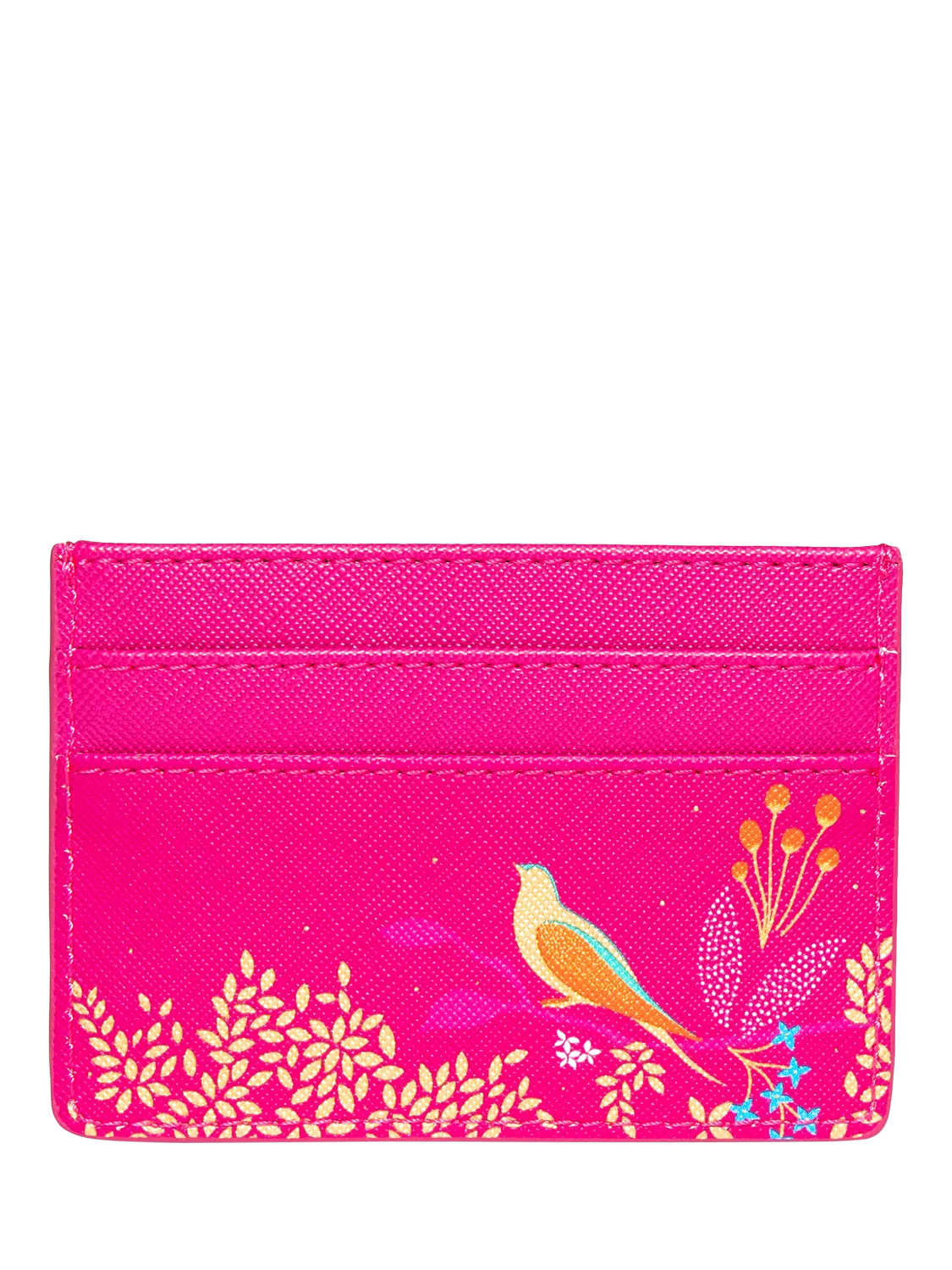 Sara Miller Chelsea faux saffiano leather card holder pink (British brand)