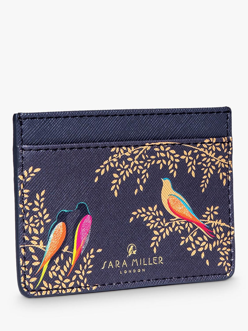 Sara Miller card holder Smokey Blue Birds - British product
