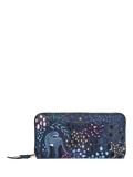 Sara Miller large zip purse midnight leopard (British brand)
