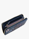 Sara Miller large zip purse midnight leopard (British brand)