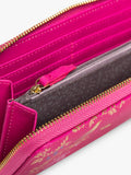 Sara Miller Chelsea large zip around faux saffiano leather purse pink, UK version