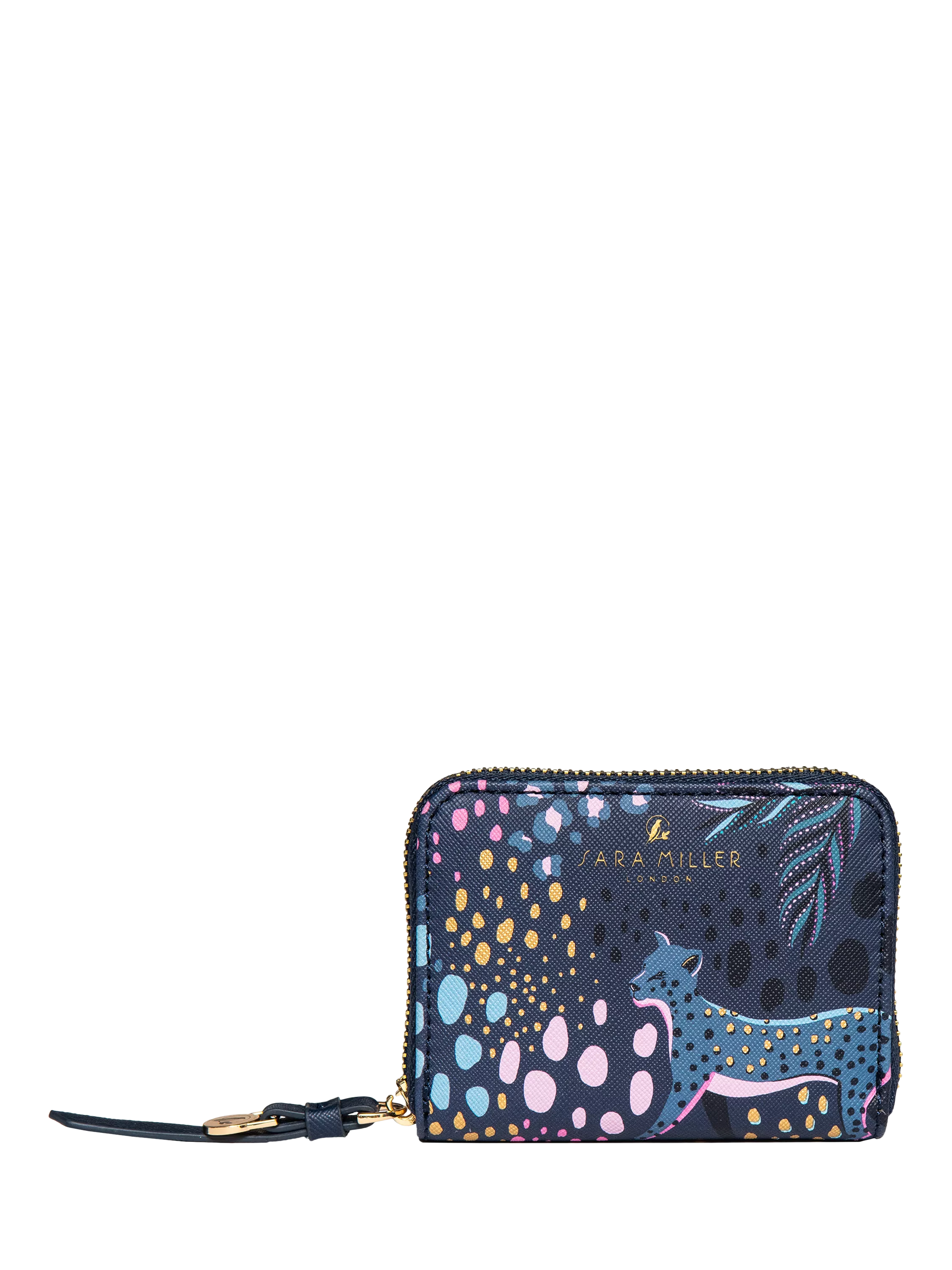 Sara Miller Midnight Leopard small zip purse, UK version