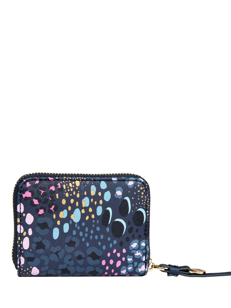 Sara Miller Midnight Leopard small zip purse, UK version