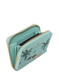 Sara Miller zip purse in Ostrich Mint small (British brand)