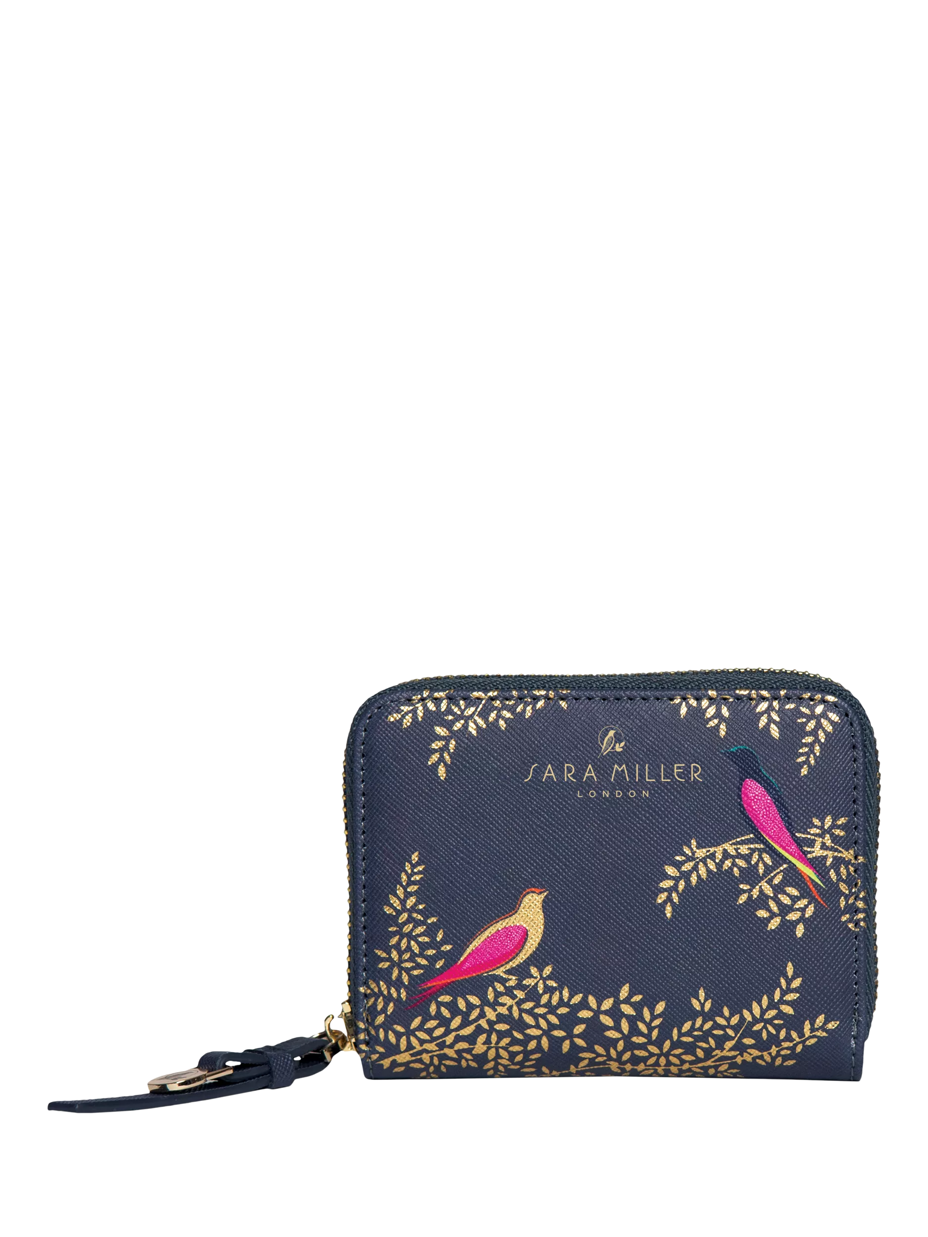Sara Miller zip purse Smokey Blue Birds, imported from the UK