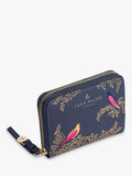 Sara Miller zip purse Smokey Blue Birds, imported from the UK