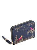 Sara Miller zip purse Smokey Blue Birds, imported from the UK