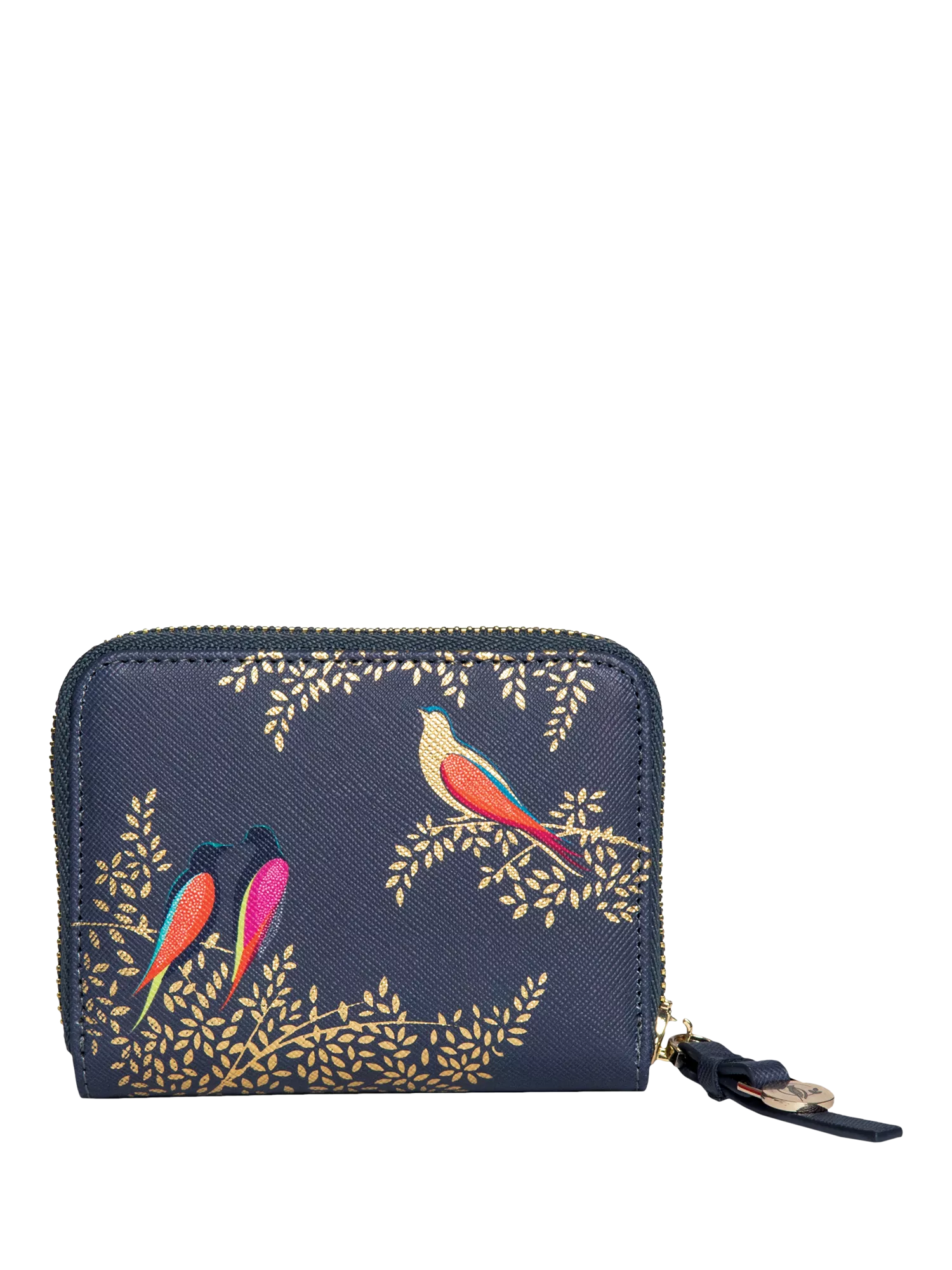 Sara Miller zip purse Smokey Blue Birds, imported from the UK