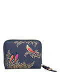 Sara Miller zip purse Smokey Blue Birds, imported from the UK