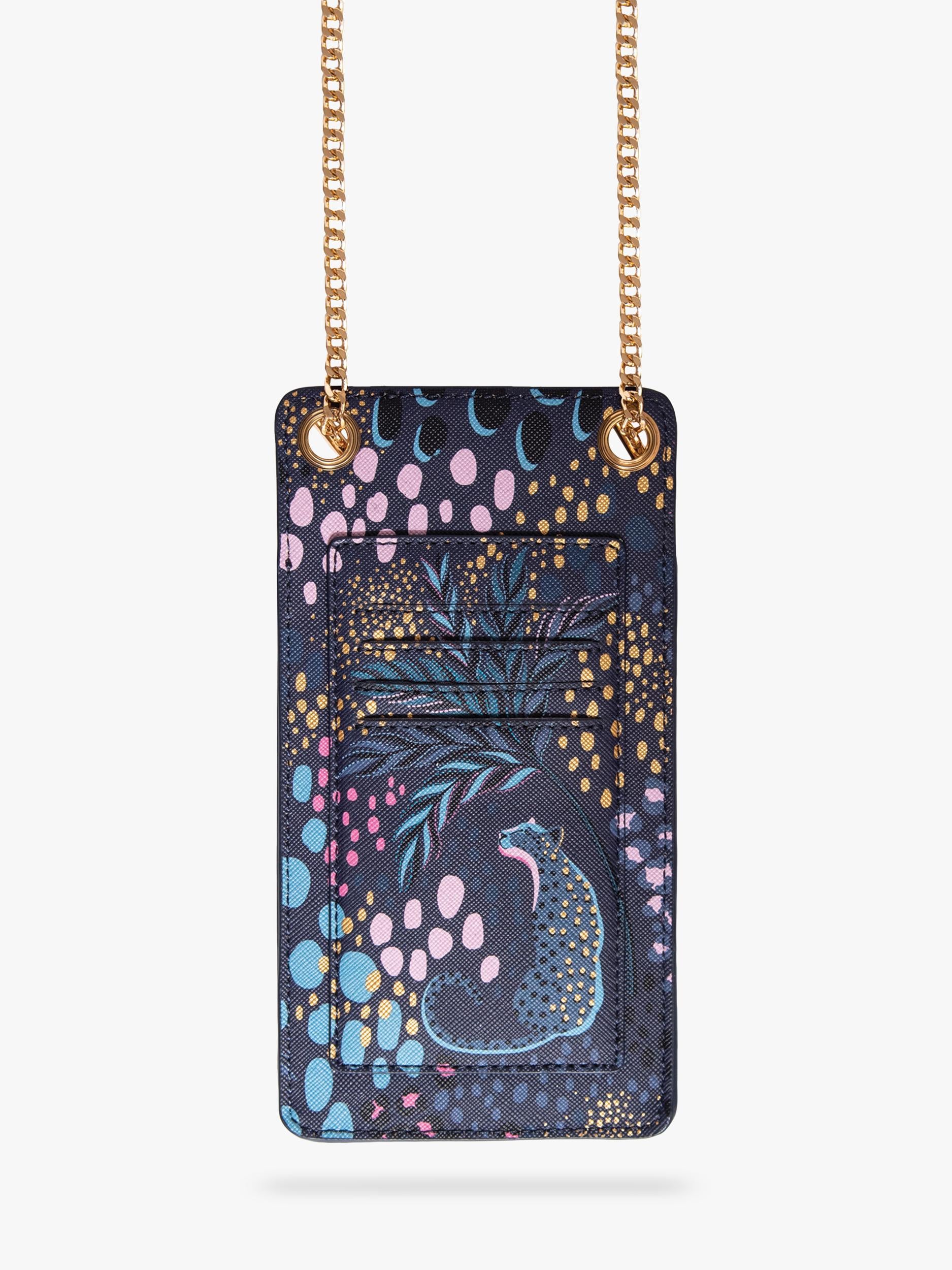 Sara Miller Midnight Leopard phone pouch - British product