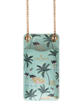 Sara Miller phone pouch Mint Ostrich faux leather, UK version