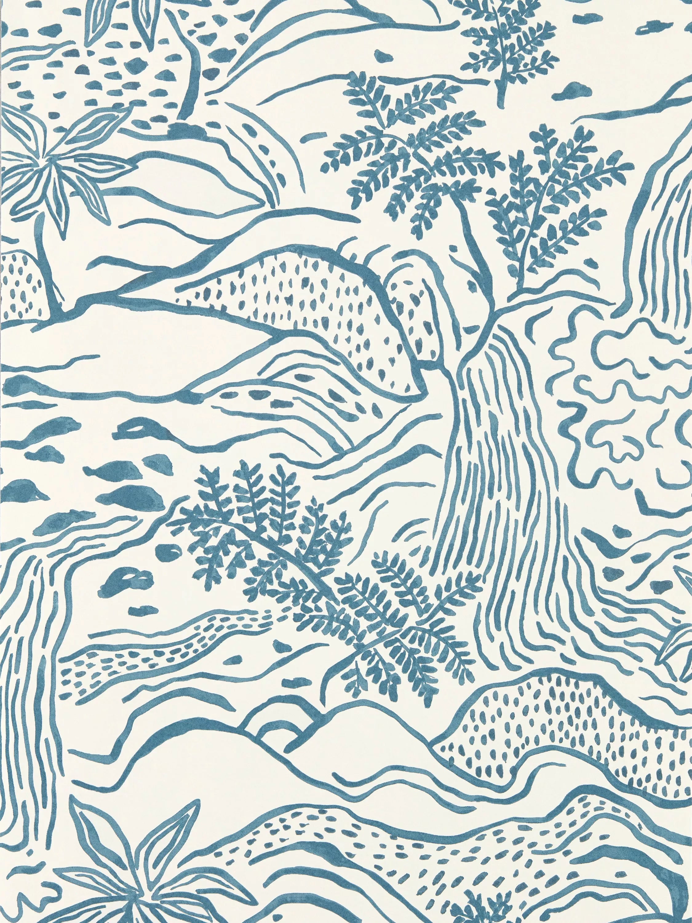 Scion Falling Foss mural wallpaper 52cm x 10.05m (British brand)