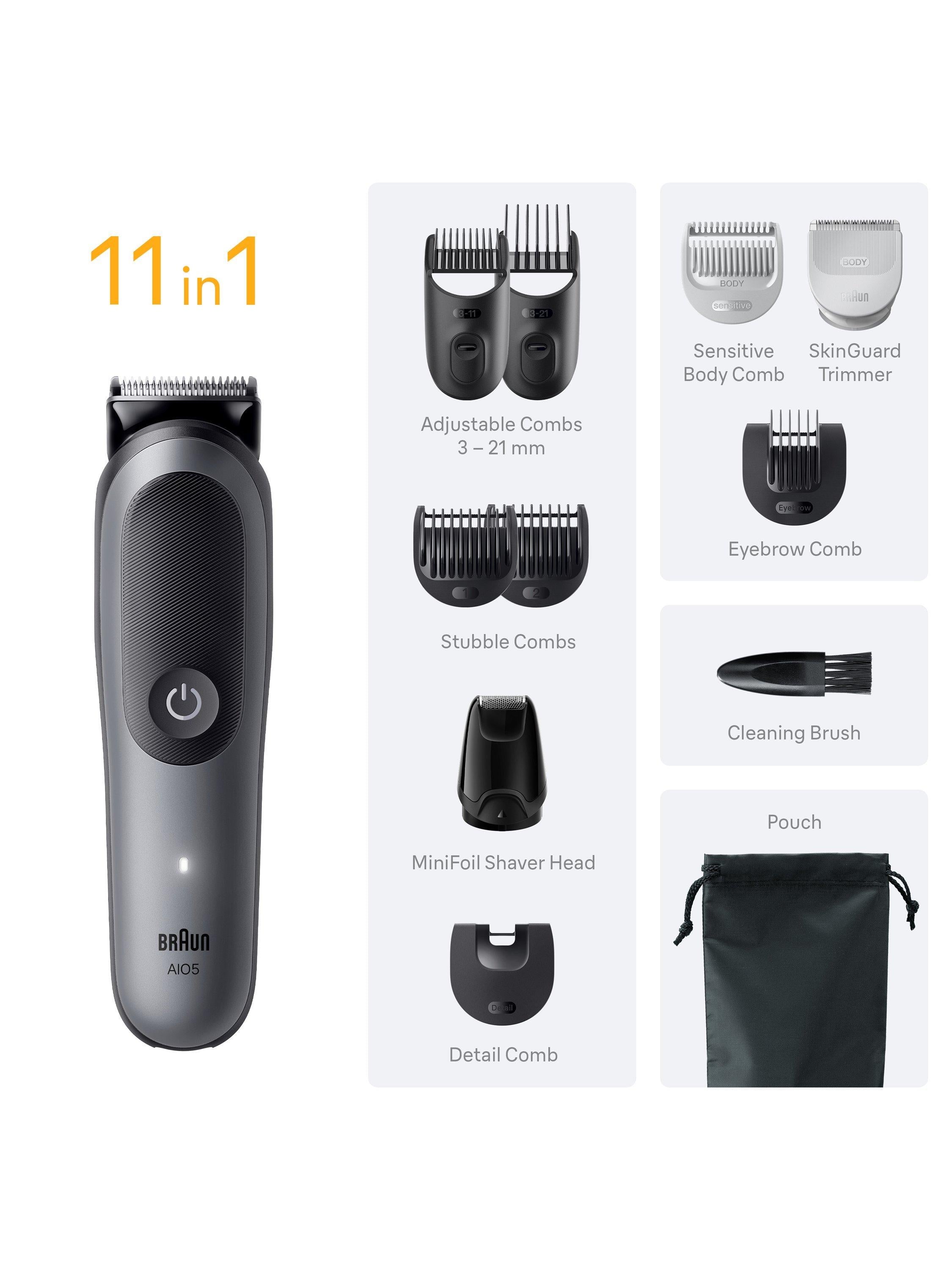 Braun All-in-One Series 5 grooming kit black - British product