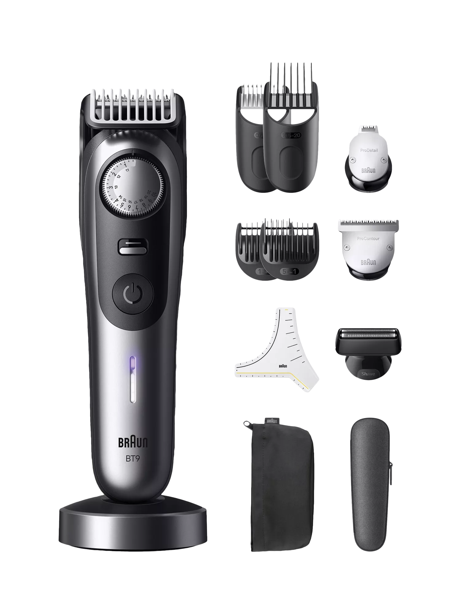 Braun Series 9 beard trimmer black with 12 tools (British brand)