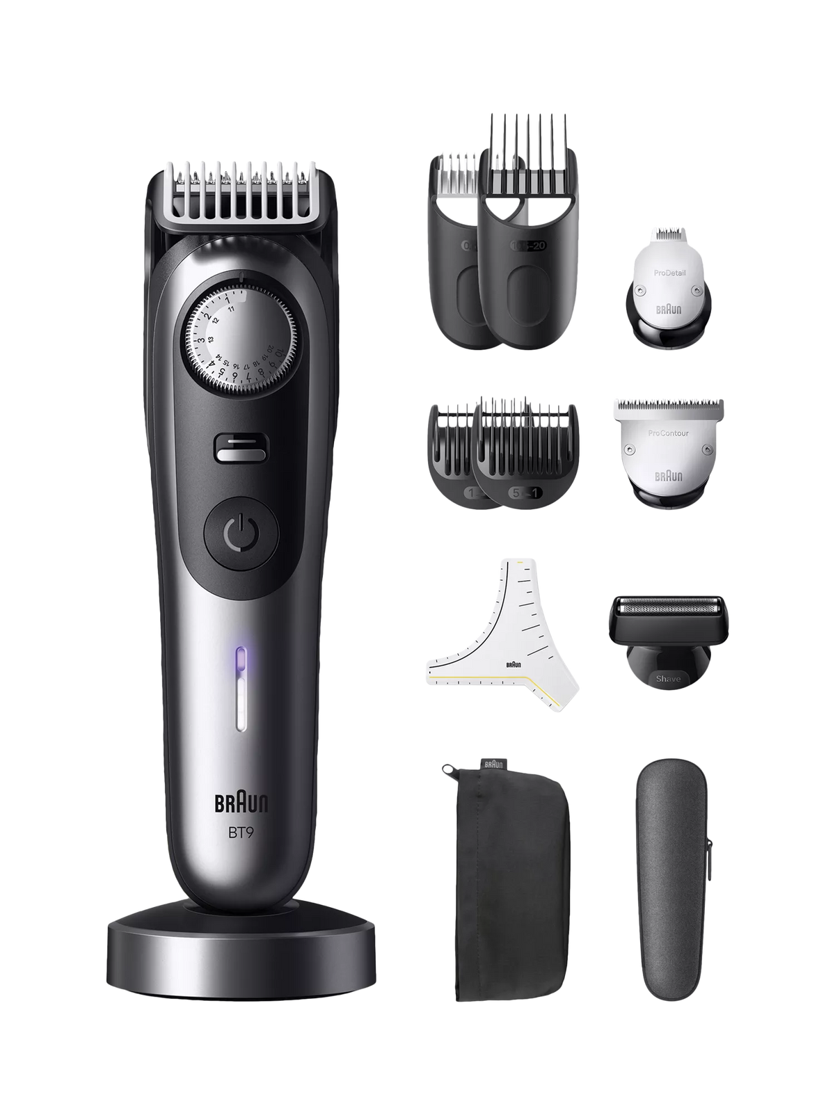 Braun Series 9 beard trimmer black with 12 tools (British brand)