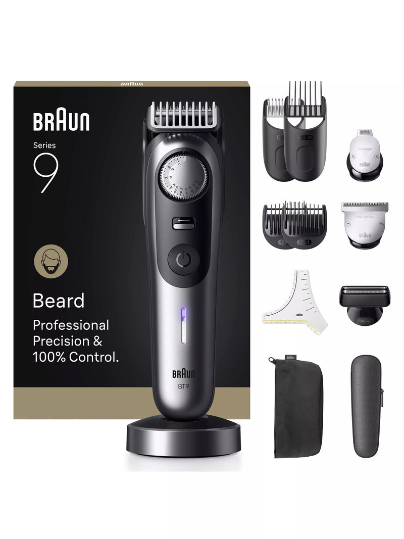 Braun Series 9 beard trimmer black with 12 tools (British brand)
