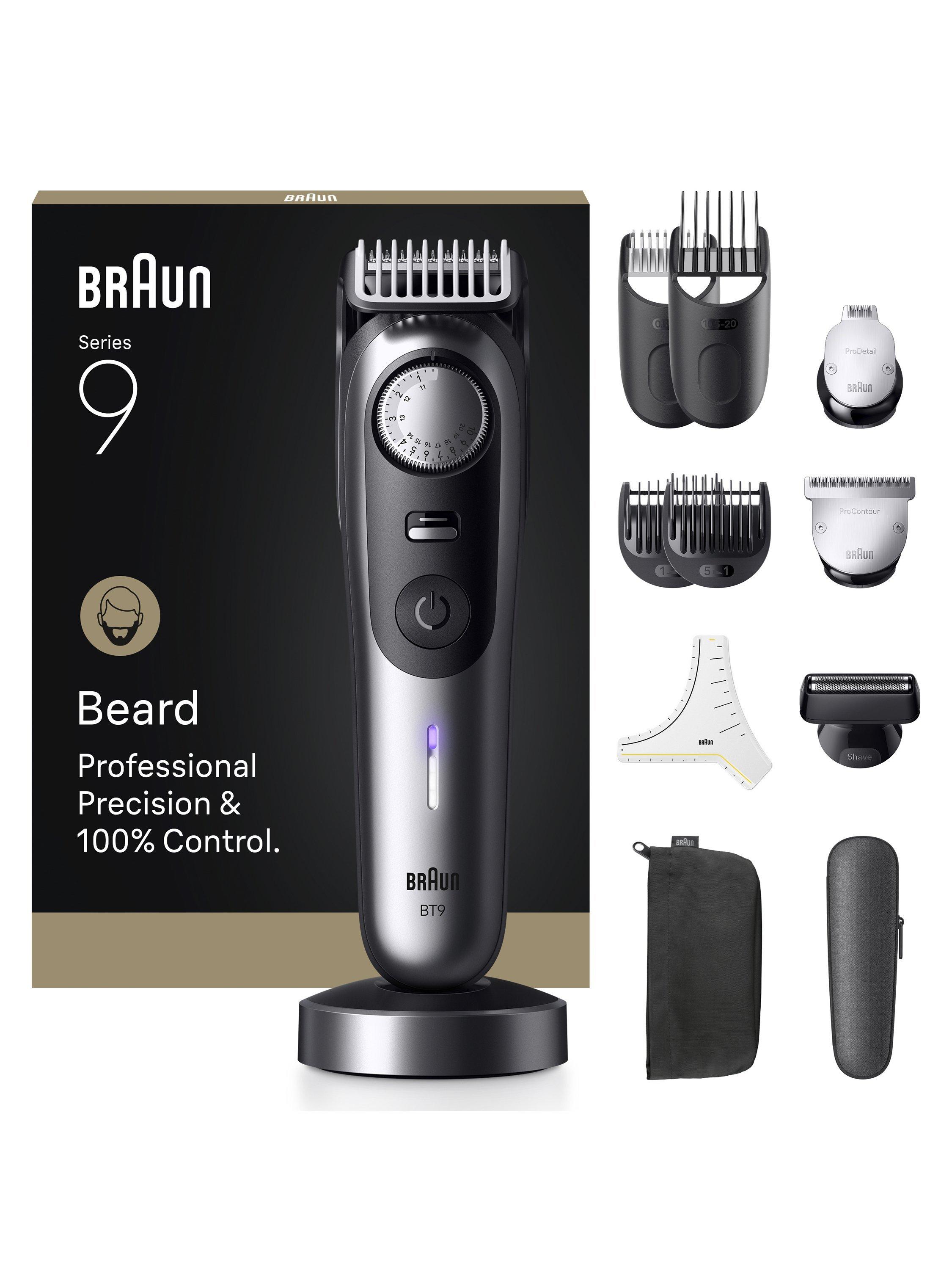 Braun Series 9 beard trimmer black with 12 tools (British brand)